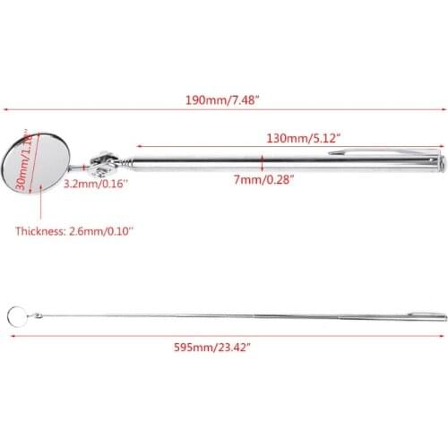 55cm Telescopic Inspection Mirror Car Angle View Tool Repair Extends up to 22" 55cm Universal