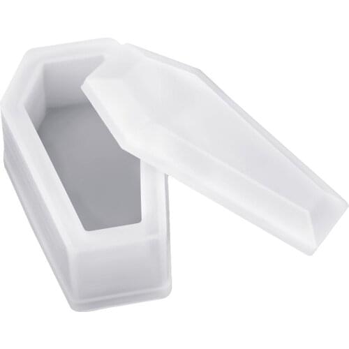 Home Decoration Crystal Epoxy Mold High Mirror Crafts Making Mould DIY Storage Box Mould Dark Vampire Coffin