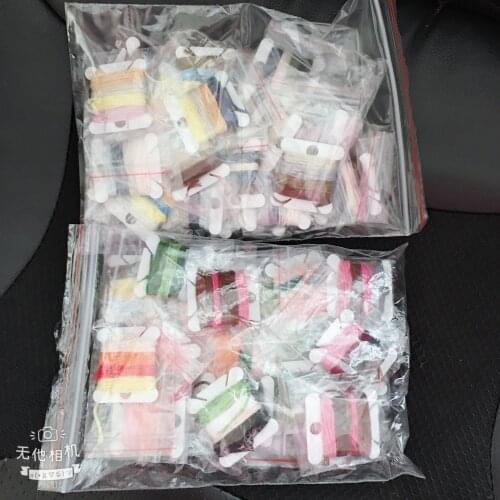 1.2m*4colors/card 20cards Embroidery Floss Cross Stitch Thread Kit with Threader Bobbins Sewing Embroidery Starter Kit