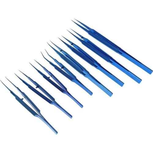Ophthalmic Micro Forceps Titanium Round Handle 14/16cm Ophthalmic Dental Instruments