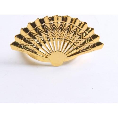 10PCS/Metal Napkin Ring Chinese Fan Napkin Ring Chinese Style Napkin Button Desktop Decoration Banquet Napkin Ring