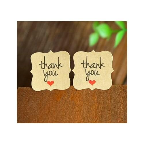 100pcs/lot Thank you printed stickers Adhesive seal sticker Bakery packing lables(ss-a742)