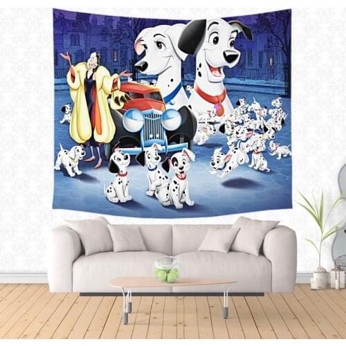 101 Dalmatians Printing Hanging Wall Tapestries Decorative Tapestry Customized Beach Towel Blanket Picnic Mat