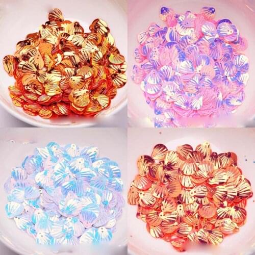14 / 20mm DIY material gold light small shell accessory sequin pvc beads pvc sequin wedding party decoration sequin