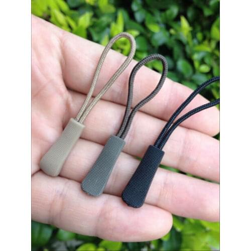 5PCS/lot Plastic Zipper Pulls Cord Rope Strap Lariat Ends Lock Zip Clip Buckle For Outdoor Backpack Apparel Clothing Accessories