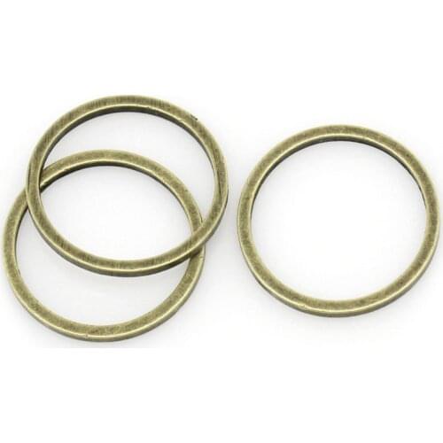 8Seasons Copper Closed Soldered Jump Rings Findings Round Antique Bronze Color DIY Making Jewelry Accessories 12mm Dia., 100 PCs