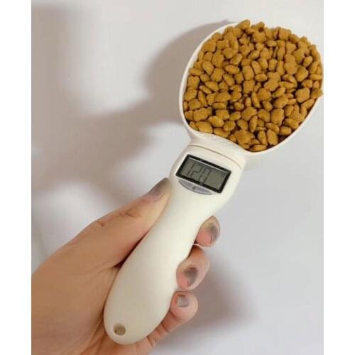 800g Cat Food Dog Food Weighing Spoon Pet Electronic Weighing Measuring Spoon Kitchen Scale Spoon Cup Portable With Led Display
