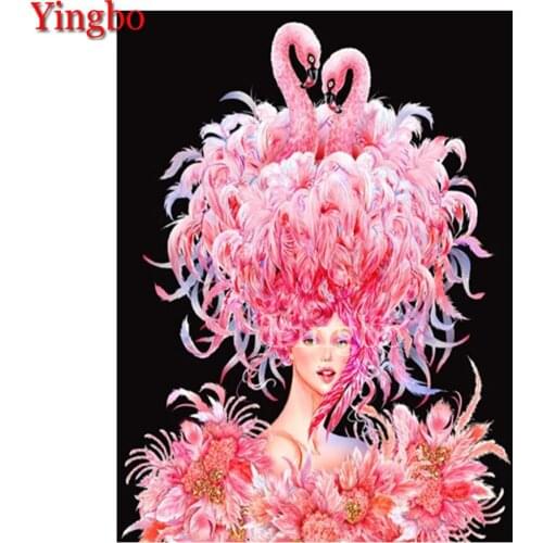 5D DIY Diamond Painting Beauty flamingo flower Diamond Embroidery For Sale Full Square/Round Drill Diamond Mosaic Decor Gift