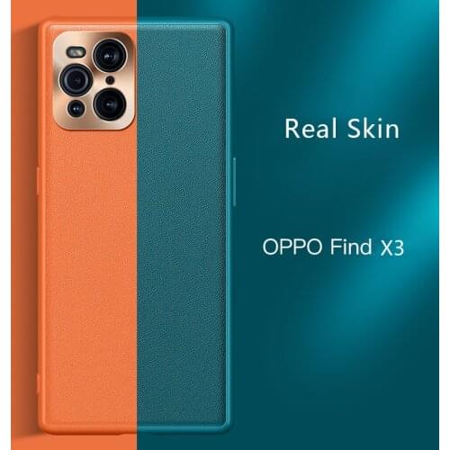KEYSION Vegan Leather Case for OPPO Find X3 Pro Find X3 Neo Soft Silicone Lens Protection Cover for Find X2 Pro Find X2 Lite