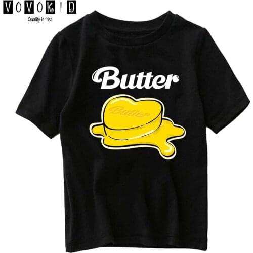 Baby T Shirt Little Girl Boy Cute Butter Cartoon Sweet Girls Japanese Streetwear T-shirt Chlidren Summer Top Cartoon Shirt