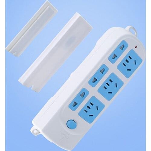 Home Wall-Mounted Sticker Punch-free Plug Socket Fixer Self-Adhesive Socket Fixer Power Strip Holder Cable Organizer Clips