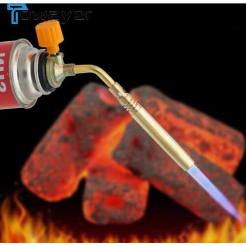 Flame Thrower Butane Burner Welding Gas Torch Flame Gun Brazing Camping Barbecue Welding Equipment Portable Welding Heat Gun