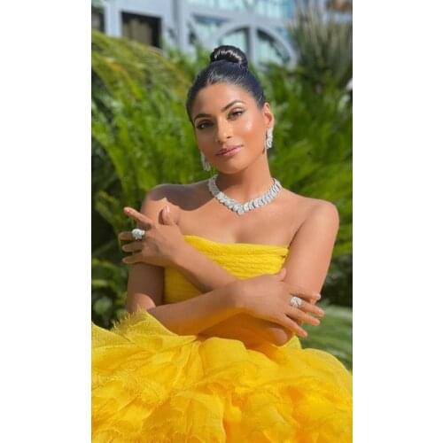 Janekelly luxury 2pcs Bridal Zirconia Jewelry Sets For Women Party, Luxury Dubai Nigeria CZ Crystal Wedding Jewelry Sets