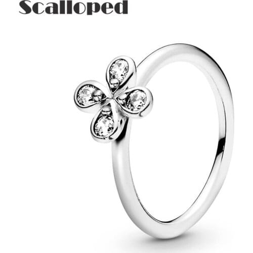 SCALLOPED Classic Women Wedding Rings 2020 New Shining Crystal Geometric Engagement Statement Jewelry Wholesale