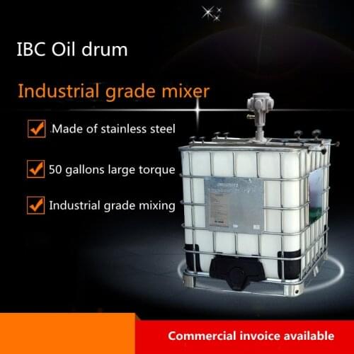 IBC tank agitator 1HP power industrial agitator paint glue mixer 1000L capacity tank agitator horizontal claming mix machine