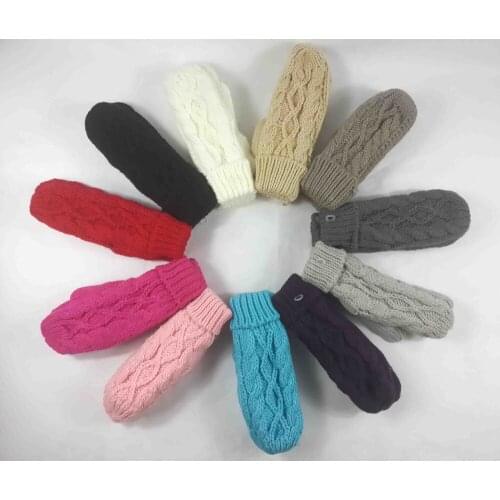 Fashion Ladies' Winter Knitted Gloves Mittens,Free Shipping