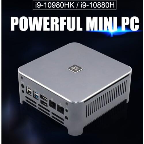 Powerful Nuc Gaming Mini PC Core i9 10980HK 9980HK 8C/16T Up To 5.3GHz 32GB RAM 1TB M.2 PCIE SSD Windows 10 3x4K HDMI DP Type-C