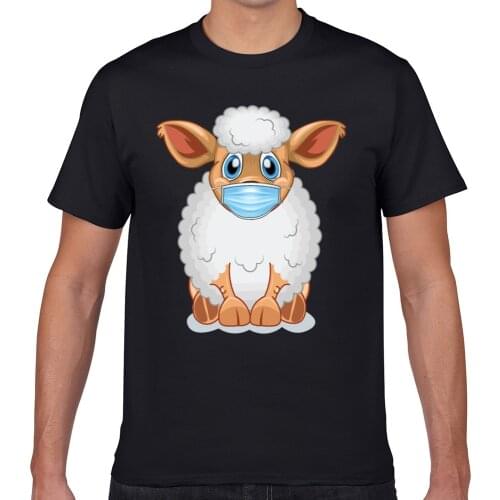 Tops T Shirt Men face mask sheep Vogue Vintage Geek Print Male Tshirt XXXL