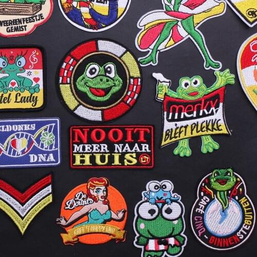 Iron on Patches for Clothes Embroidery Patch Sew on Patches Badges Clothing Stickers Sewing Diy Oeteldonk Appliques Stripes C