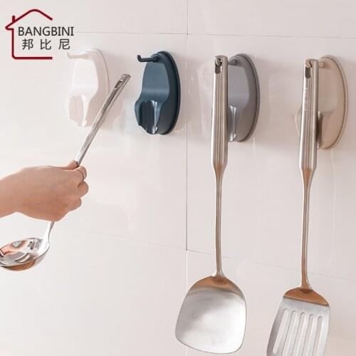 New wall multifunctional creative hook strong adhesive hook no hole kitchen utensils hanging rack kitchen wall hanging storage