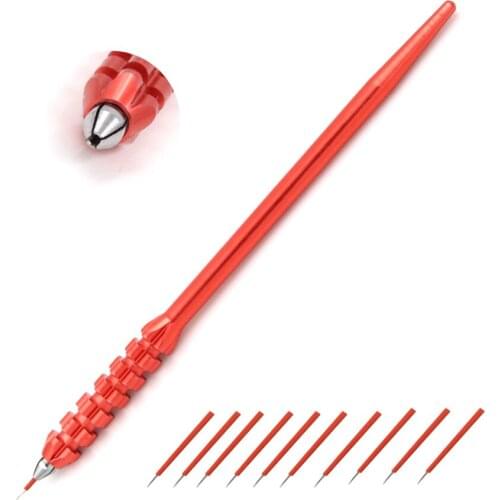 Semi Manual tattoo pen permanent makeup machine Microblading pen for eyebrow tattoo Tebori Pen with 10pcs needle blade