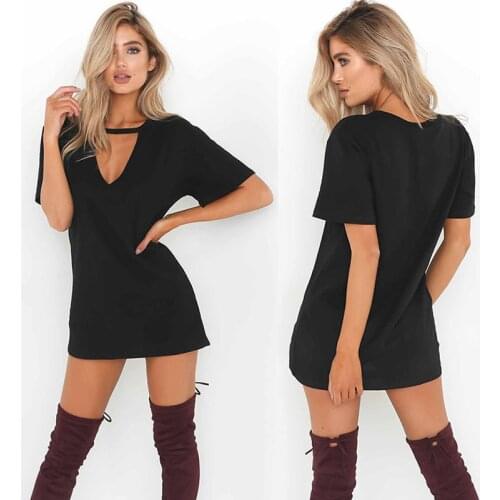 Sexy Women Deep V Neck Short sleeve Brown Mini Dress Nightwear Sleepwear Clubwear Party Loose Mini Dress