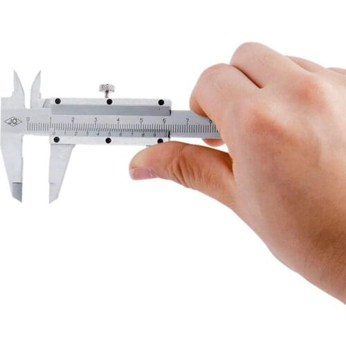 0-100mm Mini Vernier Caliper 4" Carbon Steel Calipers Gauge Micrometer Measuring Tools