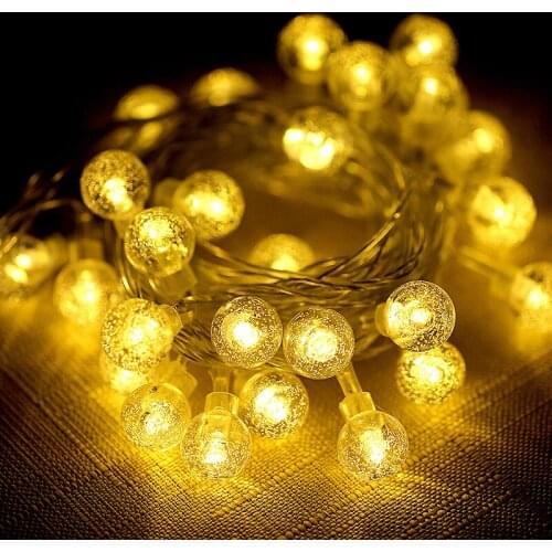 Led Ball Crystal Bubble Lantern String Christmas Decoration Outdoor Star Lamp Mason Decor For Room 2020 Decorative Home Light