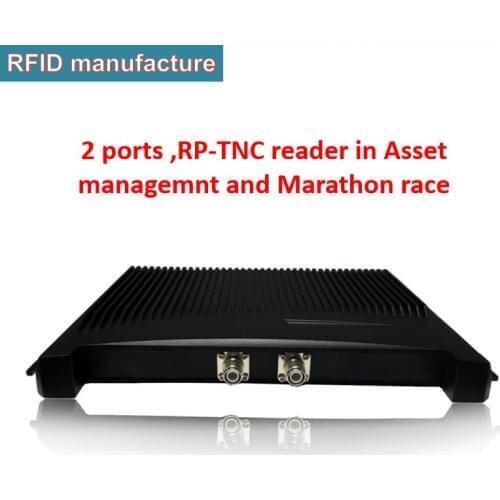 UHF RFID reader impinj rfid 2 ports RP-TNC passive 865~868Mhz work for rfid tag floor mat disposable shoes tag smartrac dogbone