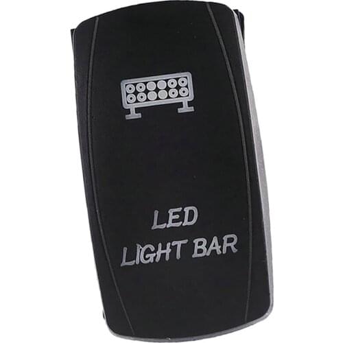 Universal 12-24V LED Light Bar Rocker Switch Push Button On Off Control