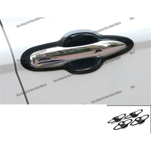 Lsrtw2017 carbon fiber car navigation screen frame trims for ford mustang 2015 2016 2017 2018 2019