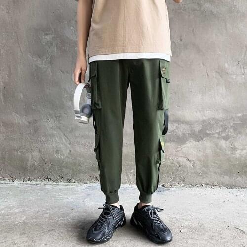 Fashions Cargo Pants Black Pockets Baggy Hip Hop Sweatpants 5Xl Men Japanese Streetwear Joggers Pants 2021 Mens Korean