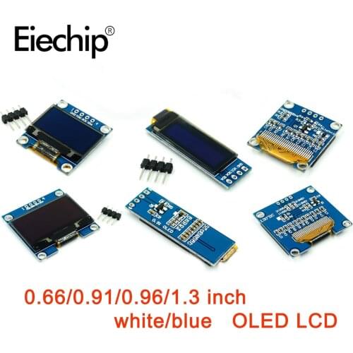 OLED module LCD Display Screen, 0.66/0.91/0.96/1.3 inch white/blue OLED Digital display Screen Communicate for Ardunio MEGA2560