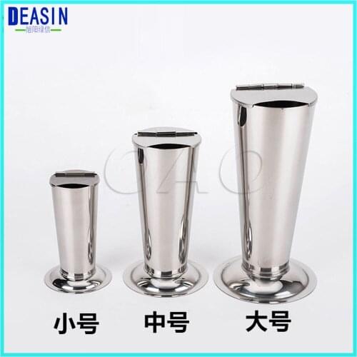 1pc Stainless Steel Tweezers Barrel Cylinder Sotrage Lab Medical Dental Forceps Tool Corrosion Protected With Half Clamshell Lid