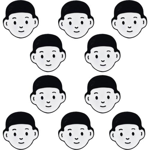 10pcs Manga Boy Brooches Enamel Pin Backpack Metal Clothes Badges Lapel Pin Creative Jewelry Gifts For Friends/Kids