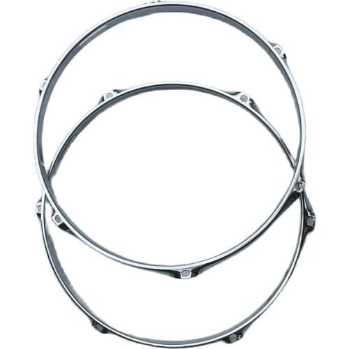16 Inch 6 Hole Upper Drum Hoop Snare Drum Rim Iron Drum Ring Silver Color 1.2mm Thichness Drum Kit 1 Piece