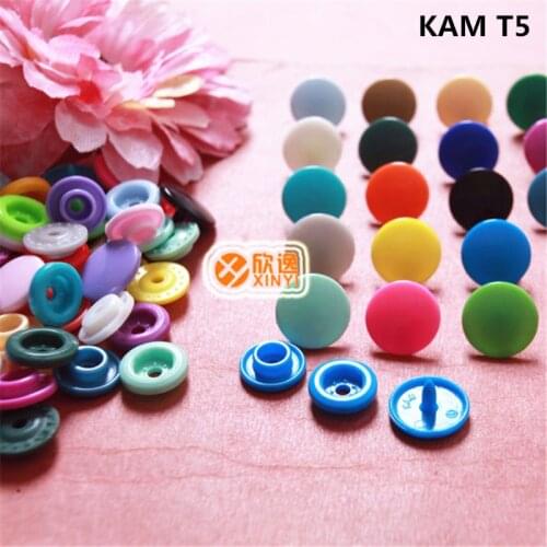 300 sets/lotKAM T5 plastic snap button quilt cover sheet button to package the rain the button garment accessories
