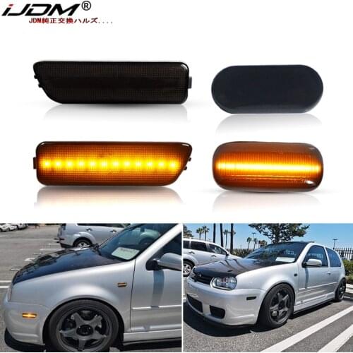 4pcs Fender Side Marker, Repeater Light For 1999-2005 Volkswagen MK4 Golf GTI R32 Rabbit Jetta, Replace OEM Sidemarker Lamps 12V