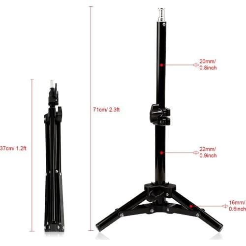 CY Free shipping Aluminum 68CM Light Stand Studio Lighting Lamp Tripod for Camera E27 Photo Studio Video Lamp Bracket Holder