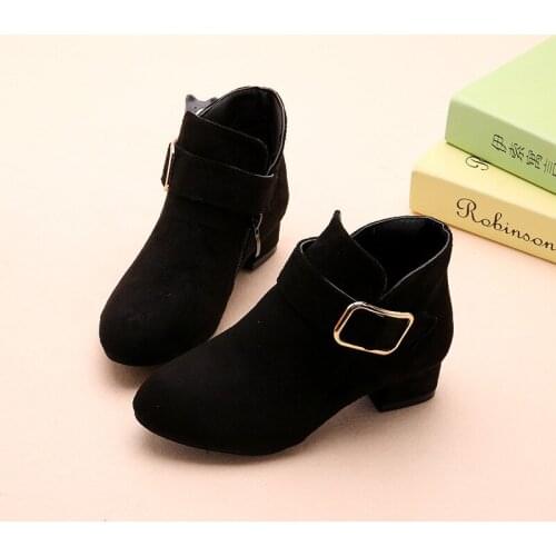 Girls childrens shoes leather shoes girls non-slip warm boots fashion soft bottom boys and girls boots childrens sports shoes