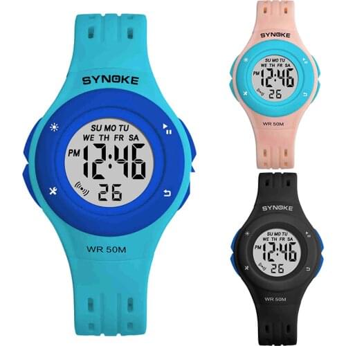 SYNOKE Kids' Watch 5bar Waterproof Luminous Multifunction Sports Wrist Watch For Boy Girl Childrens Student Clock Digital Watch