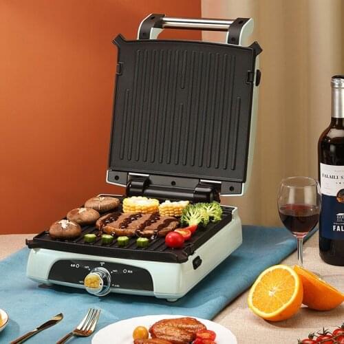 BBQ Steak Hamburger Grill 220V EU Barbecue Meat Roaster Breakfast Machine Egg Frying Pan Panini Sandwich Maker Bread Oven Plate