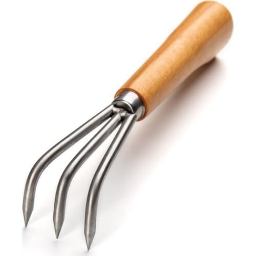 Bonsai tools hook wooden handle stainless steel hook robust very firm and durable made by Tian Bonsai