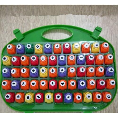 58pcs/set Mini Scrapbook Punches Embossing Craft DIY Flower Paper Craft Punch Machine For Metal Hole Puncher Shape Scrapbooking