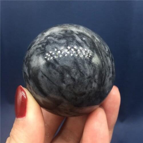 Natural Jade Stone black Ball home decoration gift 45-50mm
