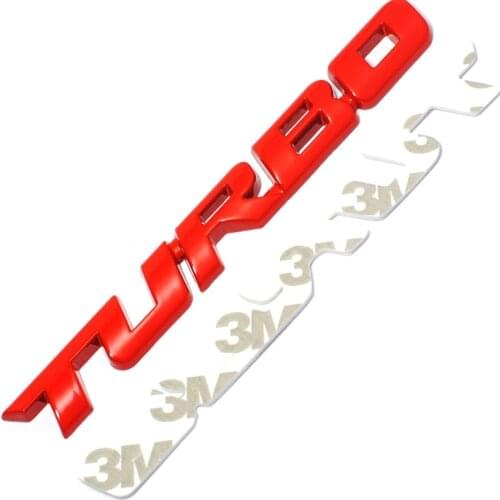 New 3D Metal TURBO Car Sticker Car Styling Turbo Boost Loading Boosting Zinc Alloy 3D Emblem Badge Sticker Car Decal Deor