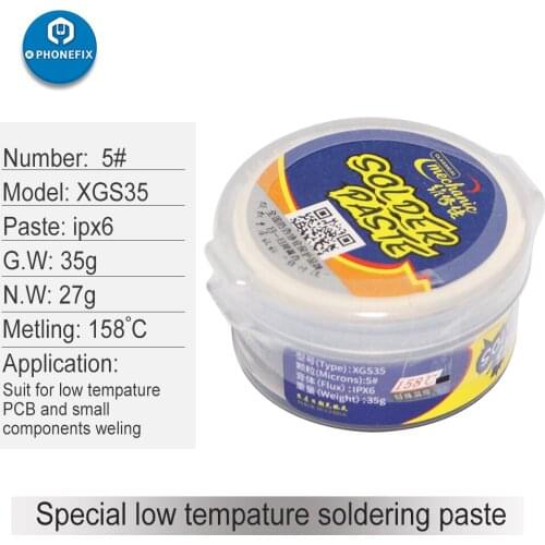 Mechanic Solder Paste Medium Temperature 158 Degree Solder Paste Flux Mobile Phone Motherboard PCB Repair Soldering Tin Cream