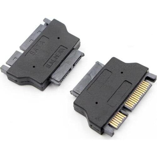 SATA22Pin to 13Pin Slimline SATA Adapter 7+15 Serial ATA Female to 7+6 Male Adapters Connector Converter