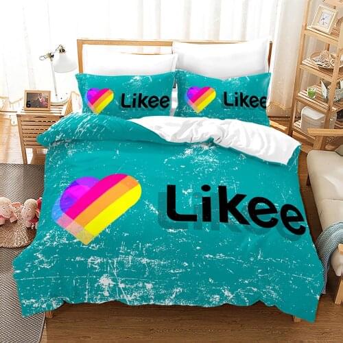 Likee Bedding Set Single Twin Full Queen King Size Lover Likee Bed Set Childrens Kid Bedroom Duvetcover Sets Heart-shaped 012
