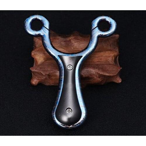 Outdoor Hunting Slingshot Exquisite pattern Powerful Stainless Steel Catapult With Rubber Bands Shooting game tool and fast bow